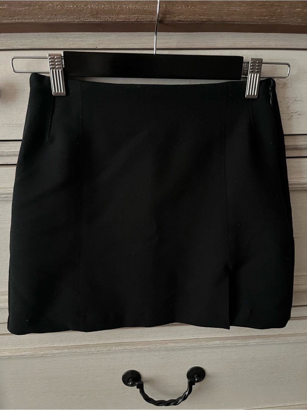 Zara Black Tailored Mini Skirt